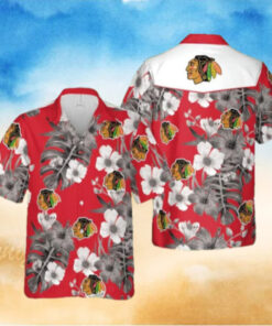 Chicago Blackhawks Tropical Elegance Hawaiian Shirt
