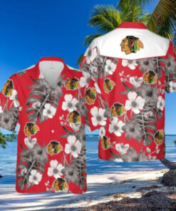 Chicago Blackhawks Tropical Elegance Hawaiian Shirt