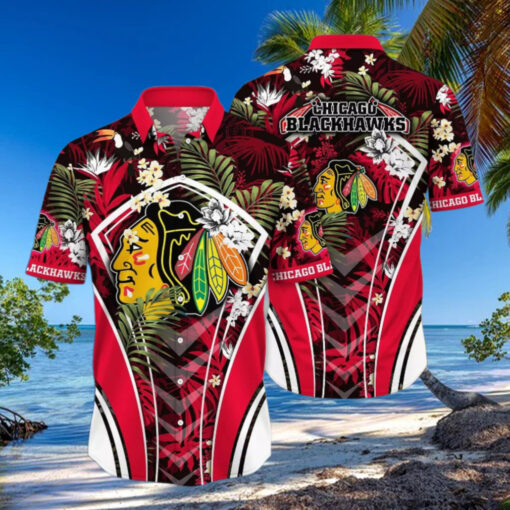 Chicago Blackhawks Tropical Fusion Hawaiian Shirt
