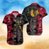 Chicago Blackhawks Tropical Gold Hawaiian Shirt