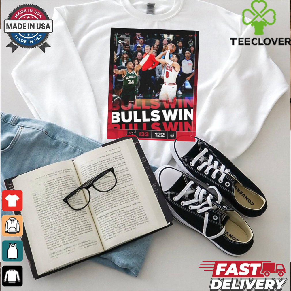 Chicago Bulls 133 – 122 Milwaukee Bucks Bulls Win Knuck If You Buck Poster t shirt Chicago Bulls 133 – 122 Milwaukee Bucks Bulls Win Knuck If You Buck Poster t shirt