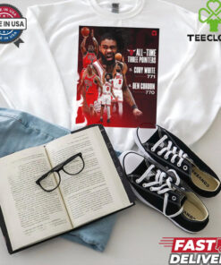 Chicago Bulls All Time Three Pointers No. 3 Coby White 771 No 4 Ben Cordon 770 Poster t shirt