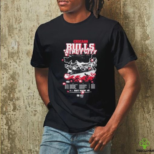 Chicago Bulls Bleacher Report x Mitchell and Ness Unisex World Tour T Shirt