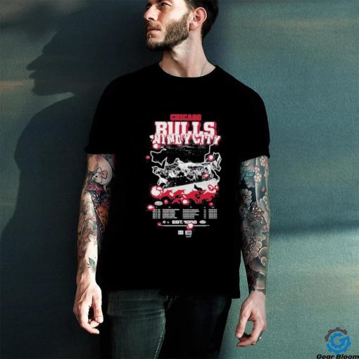 Chicago Bulls Bleacher Report x Mitchell and Ness Unisex World Tour T Shirt