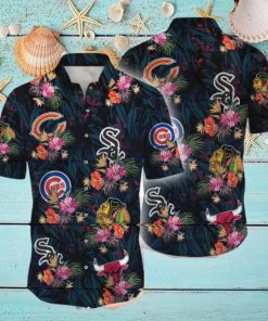 Chicago Bulls Chicago Cubs Chicago White Sox Chicago Blackhawks Hawaiian Shirt