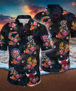 Chicago Bulls Chicago Cubs Chicago White Sox Chicago Blackhawks Hawaiian Shirt