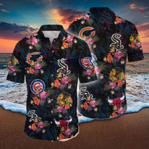 Chicago Bulls Chicago Cubs Chicago White Sox Chicago Blackhawks Hawaiian Shirt