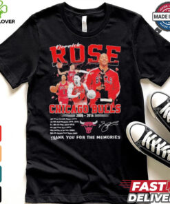 Chicago Bulls Derrick Rose NBA Most Valuable Player 2008 2016 Thank You T Shirt