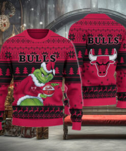 Chicago Bulls Grinch Christmas Ugly Sweater