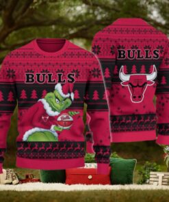 Chicago Bulls Grinch Christmas Ugly Sweater