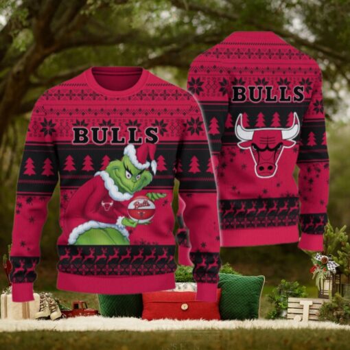 Chicago Bulls Grinch Christmas Ugly Sweater