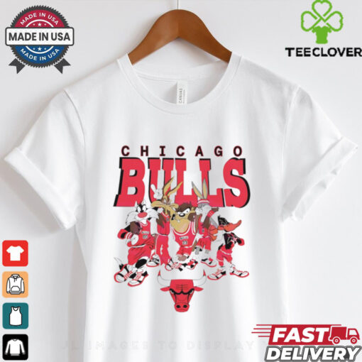 Chicago Bulls Looney Tunes characters NBA basketball shirt
