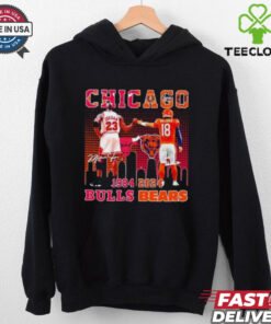 Chicago Bulls Michael Jordan and Chicago Bears Caleb Williams 1984 2024 signatures hoodie, sweater, longsleeve, shirt v-neck, t-shirt