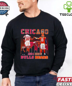 Chicago Bulls Michael Jordan and Chicago Bears Caleb Williams 1984 2024 signatures hoodie, sweater, longsleeve, shirt v-neck, t-shirt