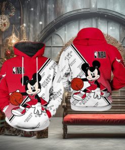 Chicago Bulls NBA Mickey 3D Printed Hoodie