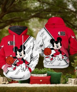 Chicago Bulls NBA Mickey 3D Printed Hoodie