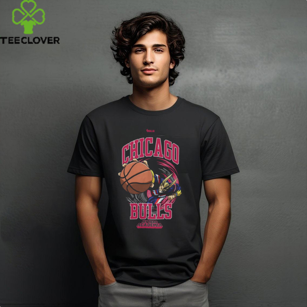 Chicago Bulls NBA x My Hero Academia All Might Smash T Shirts Chicago Bulls NBA x My Hero Academia All Might Smash T Shirts