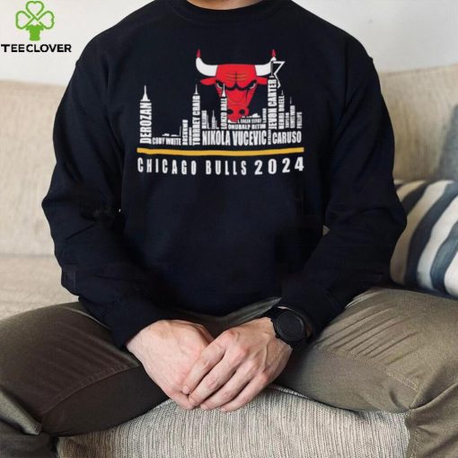 Chicago Bulls Player Names Skyline Chicago Bulls 2024 hoodie, sweater, longsleeve, shirt v-neck, t-shirt