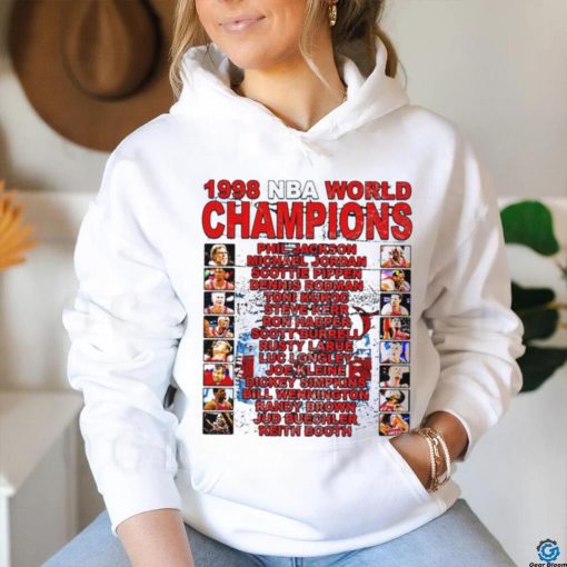 Chicago Bulls all players 1998 NBA World Champions graphic hoodie, sweater, longsleeve, shirt v-neck, t-shirt