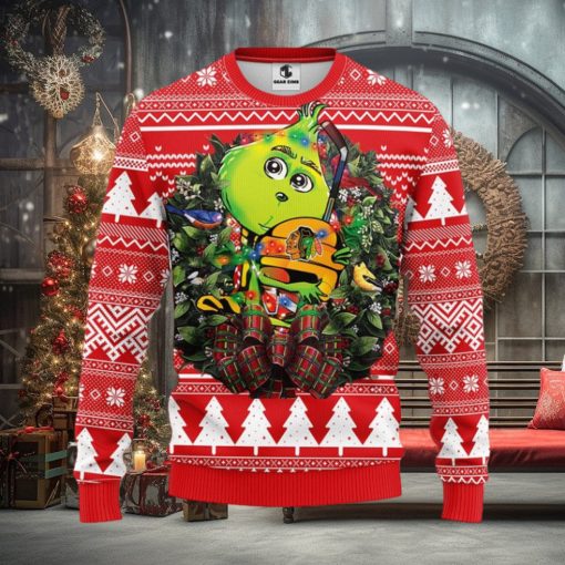 Chicago Cubs 12 Grinch Xmas Day Christmas Ugly Sweater