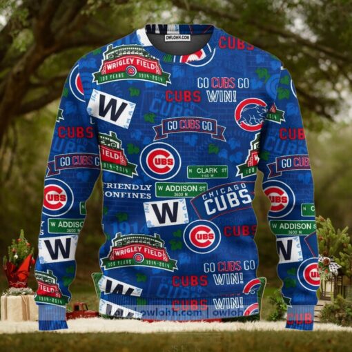 Chicago Cubs Baseball  Ugly Christmas Sweaters