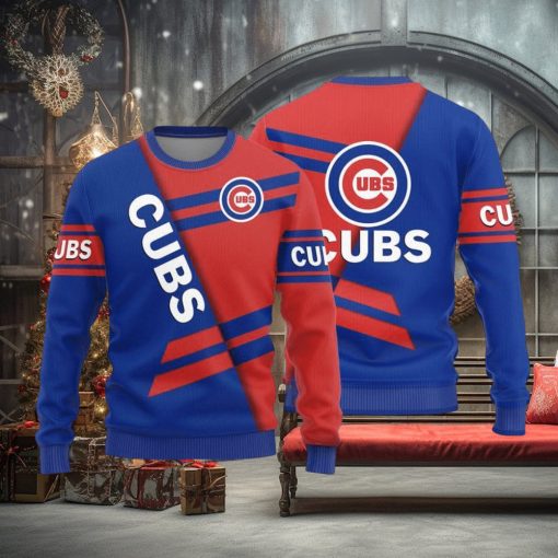 Chicago Cubs Basic Pattern Knitted Sweater For Christmas