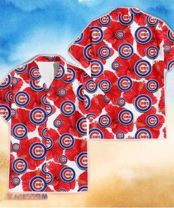 Chicago Cubs Big Red Hibiscus Lover 3D Hawaiian Shirt Summer Gift For Fans