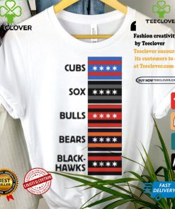 Chicago Cubs Chicago Sox Chicago Bulls Chicago Bears Chicago Blackhawks Chicago flag teams shirt
