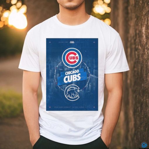 Chicago Cubs City Skyline Poster Shirt