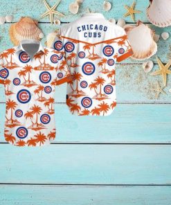 Chicago Cubs Coconut Pattern White Hawaiian Shirt 3D Printed Men Women Hawaii Shirt