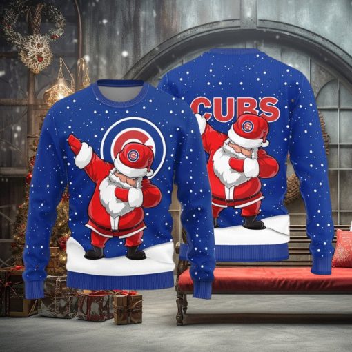 Chicago Cubs Dab Santa Knitted Sweater For Christmas