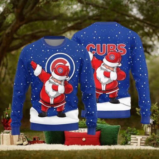 Chicago Cubs Dab Santa Knitted Sweater For Christmas
