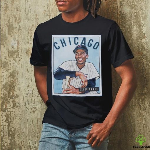 Chicago Cubs Ernie Banks Mitchell & Ness Royal Cooperstown Collection Collectors Connection T Shirt