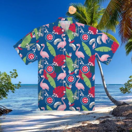 Chicago Cubs Floral Hawaiian Shirt