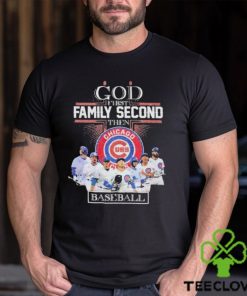 Chicago Cubs God First Family Second Then Baseball 2024 Signatures Shirt