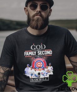 Chicago Cubs God First Family Second Then Baseball 2024 Signatures Shirt