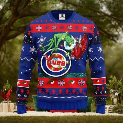 Chicago Cubs Grinch Christmas Ugly Sweater
