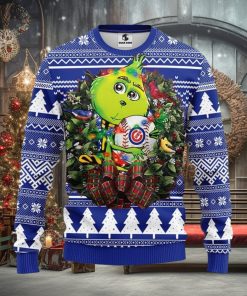 Chicago Cubs Grinch Hug Christmas Ugly Sweater 3D Christmas Xmas Sweater