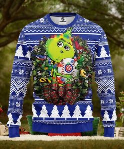 Chicago Cubs Grinch Hug Christmas Ugly Sweater 3D Christmas Xmas Sweater