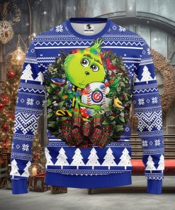 Chicago Cubs Grinch Hug Christmas Ugly Sweater