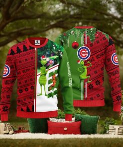 Chicago Cubs Grinch & Scooby doo Christmas Ugly Sweater 1