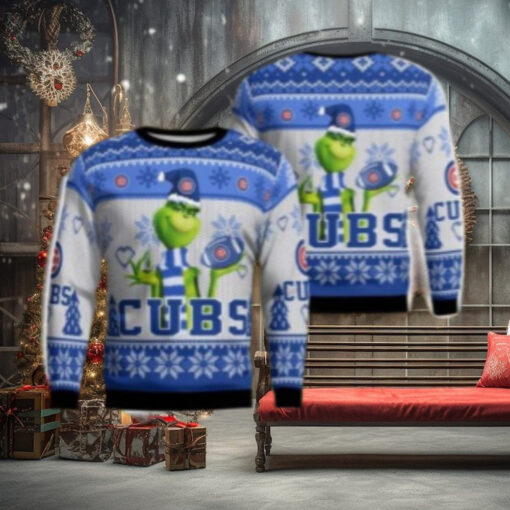 Chicago Cubs Grinch Ugly Christmas Sweater – Mischievous Holiday Fun