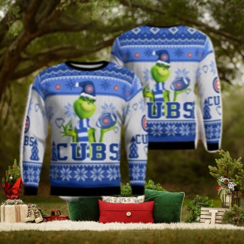 Chicago Cubs Grinch Ugly Christmas Sweater – Mischievous Holiday Fun Chicago Cubs Grinch Ugly Christmas Sweater – Mischievous Holiday Fun