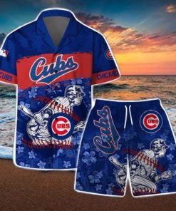 Chicago Cubs MLB Flower 3D Aloha Summer Hawaiian Shirt & Short