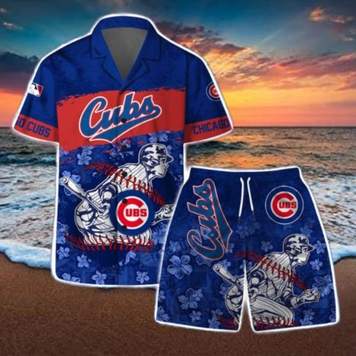 Chicago Cubs MLB Flower 3D Aloha Summer Hawaiian Shirt & Short