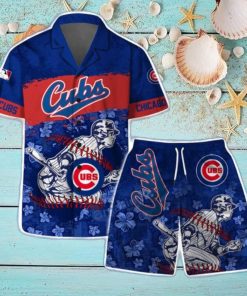 Chicago Cubs MLB Flower 3D Aloha Summer Hawaiian Shirt & Short