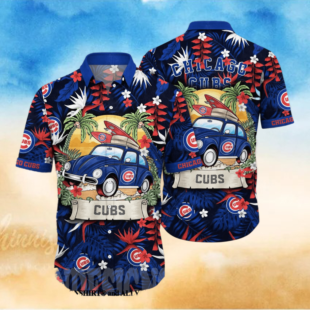 Chicago Cubs MLB Flower Classic Hawaiian Shirt Chicago Cubs MLB Flower Classic Hawaiian Shirt