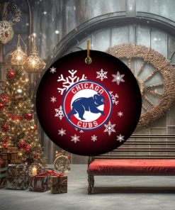 Chicago Cubs MLB Xmas Gifts Merry Christmas Decorations Ornament
