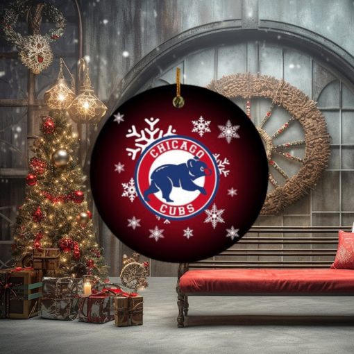 Chicago Cubs MLB Xmas Gifts Merry Christmas Decorations Ornament