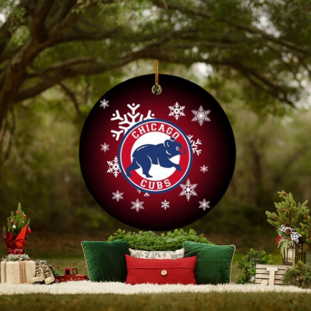 Chicago Cubs MLB Xmas Gifts Merry Christmas Decorations Ornament